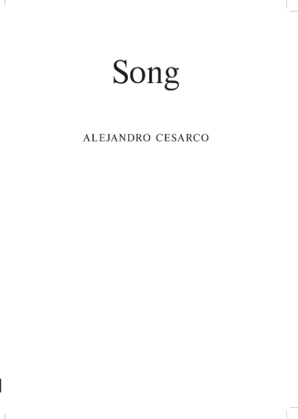 Alejandro Cesarco: Song